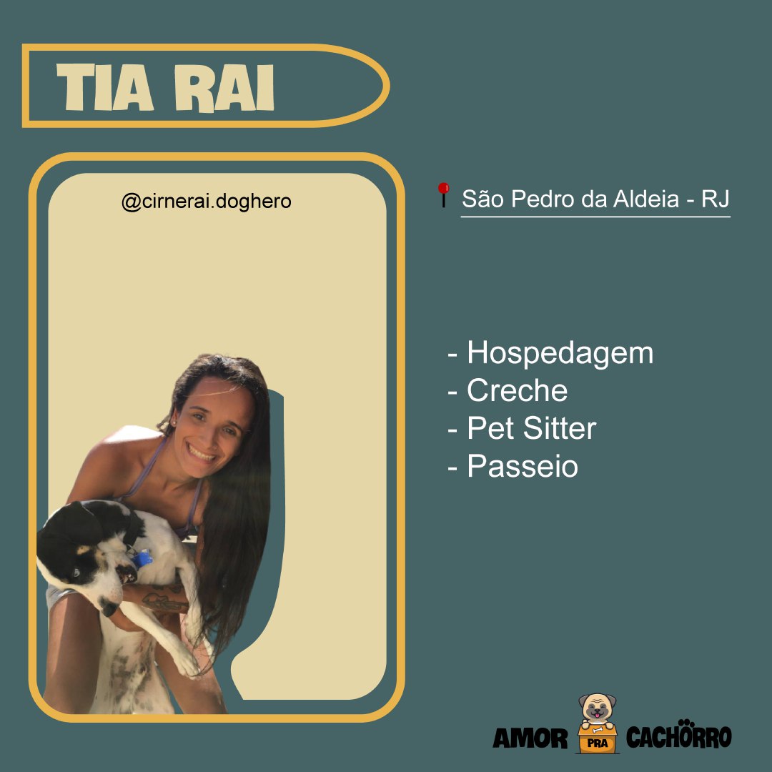 tia Rai sorrindo abraçada com um vira-la branco e preto
